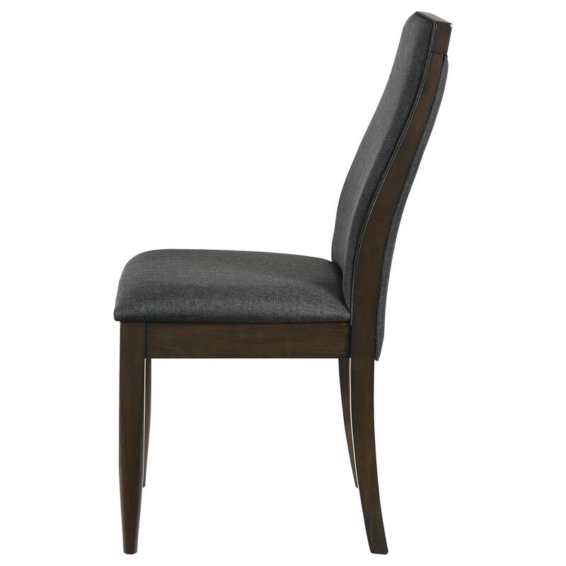 Wes Dark Walnut Upholstered Dining Side Chair (Set of 2)