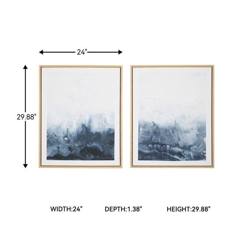 Signature Design by Ashley Holport Blue Wall Art (Set of 2)