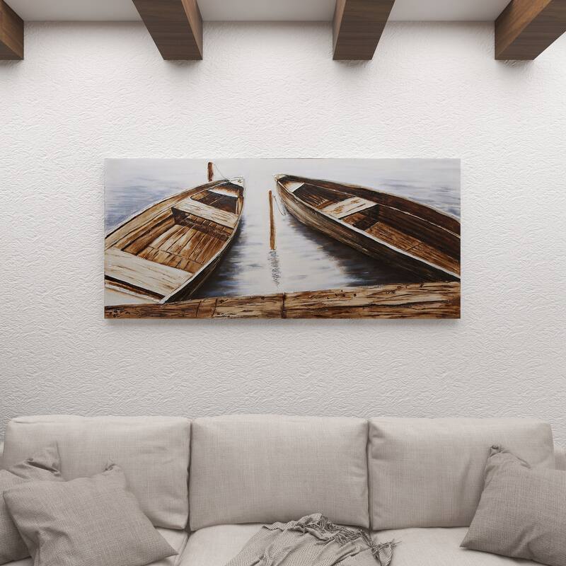 Canvas Sail Boat Wall Art - Brown - Roche River Decor