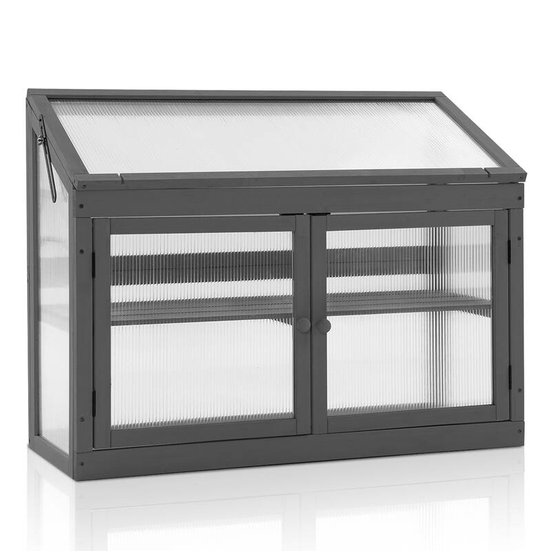MCombo 2-Tier Cold Frame Greenhouse, Solid Wood 0160