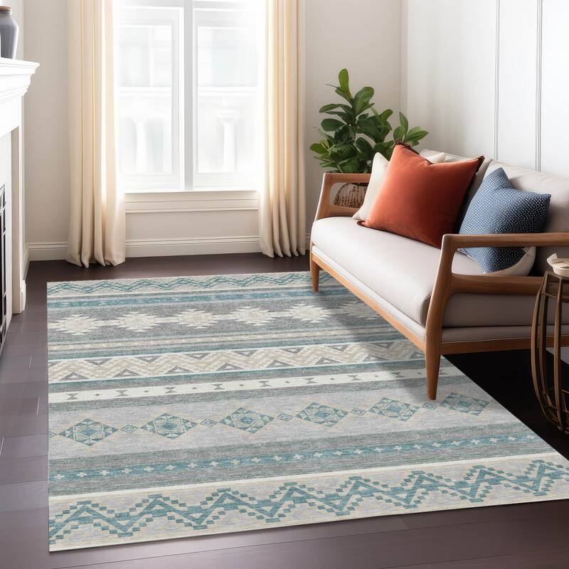 Machine Washable Indoor/ Outdoor Global Heston Chantille Rug