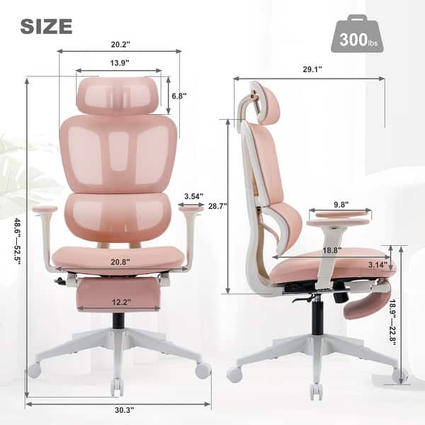 Retractable Chair Computer Ergonomic Mesh Office Chair with Retractable Footrest Computer Chair ...