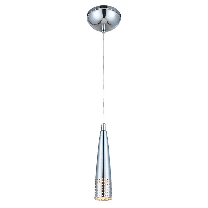 LED Mini Pendant - 9.25"H x 2"W x 2"D - Chrome