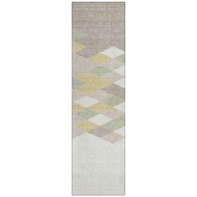 Machine Washable Indoor/ Outdoor Modern Avo Chantille Rug
