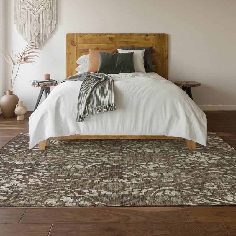 Premium Washable Super Soft Floral Damask Mayfield Rug