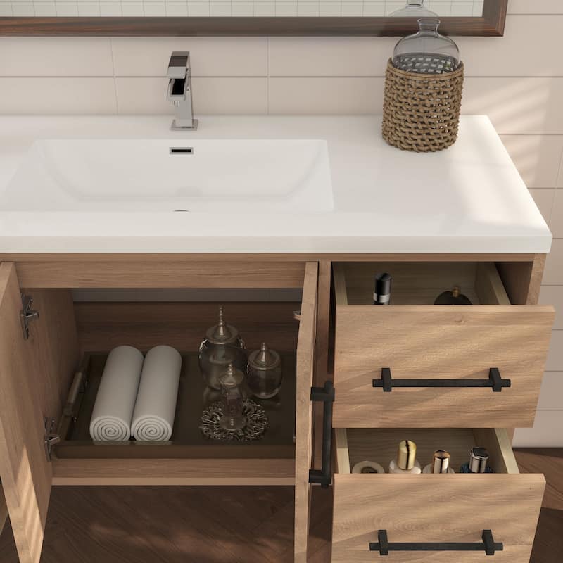 Victoria 48'' Wall-mounted Vanity with Reinforced Acrylic Sink - 47.5