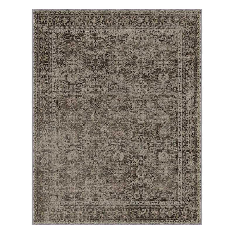 Mcow Modern Machine Washable Low Pile Lightweight Soft Print Area Rugs