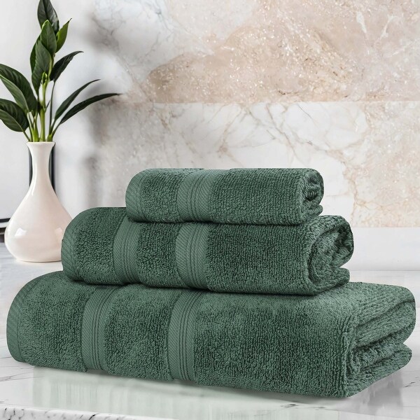 Superior Smart Dry Zero Twist Cotton 3-Piece Assorted Towel Set