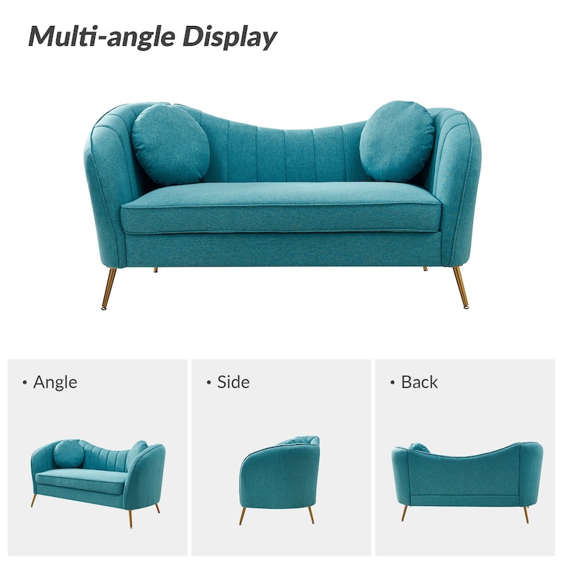Cecilia 64.6" Wide Loveseat with Removable Cushions