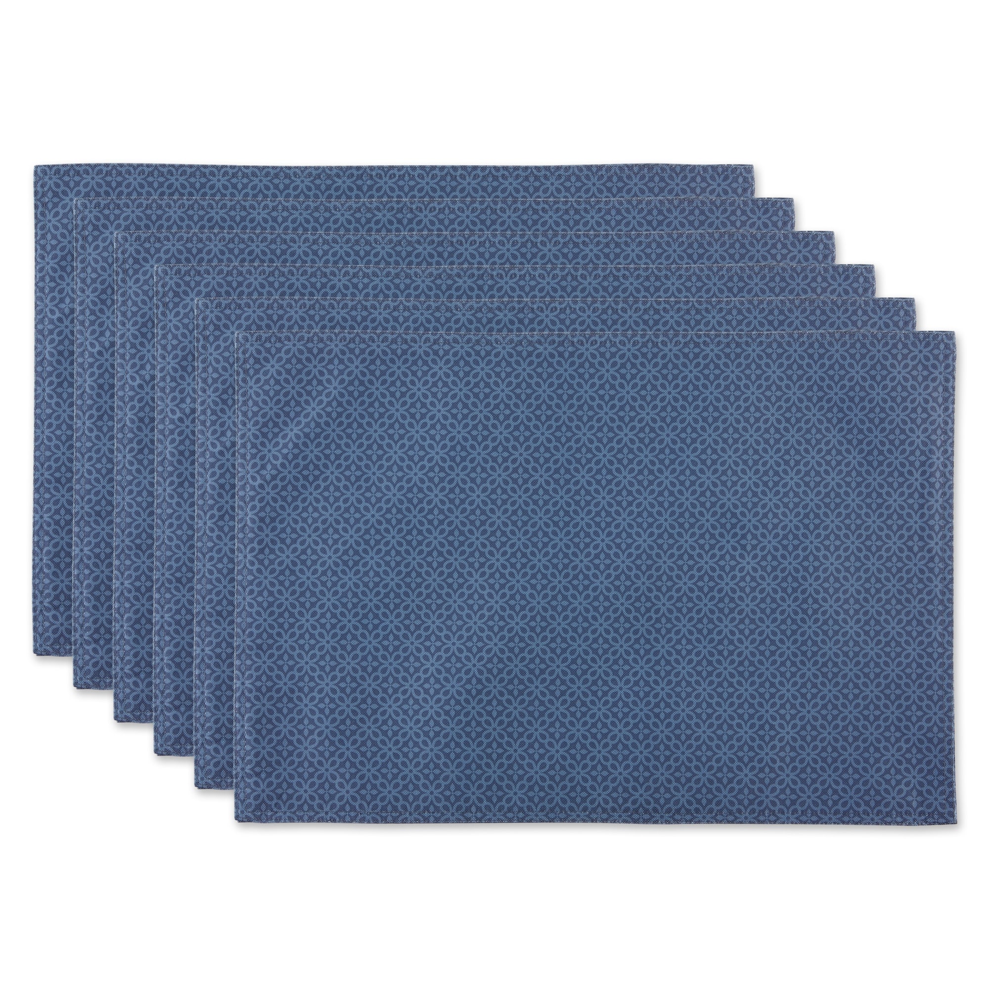 DII Stone Tonal Lattice Print Outdoor Placemat (Set of 6)