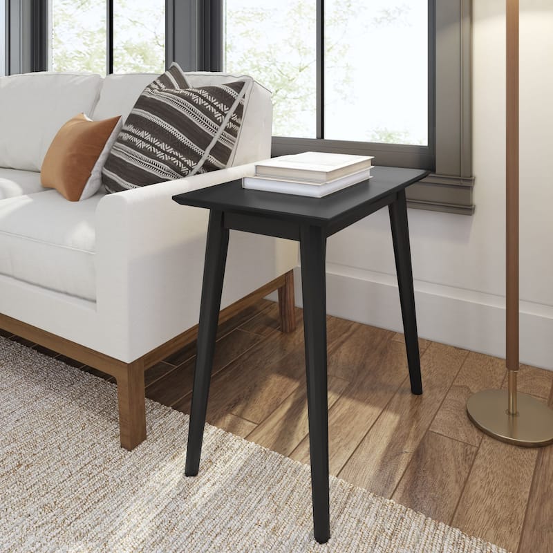 Plank and Beam Mid-Century Rectangular Side Table - 24" - Black