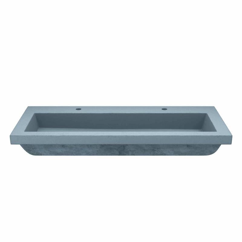 Native Trails Trough 48" NativeStone Drop In Bathroom Sink with 2