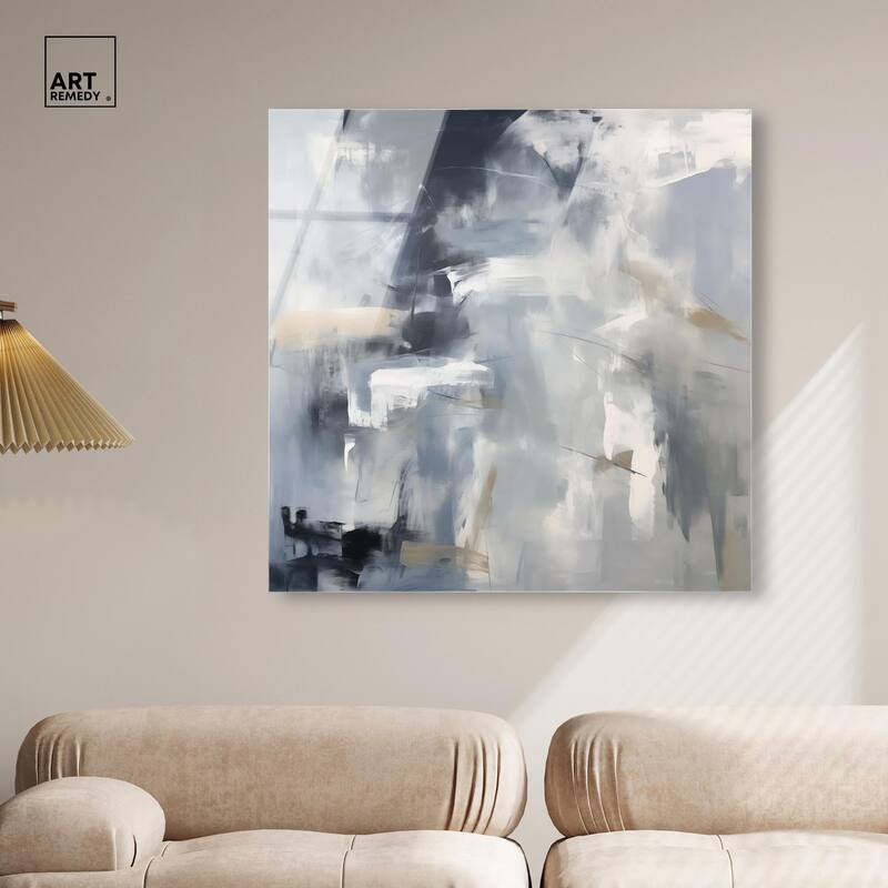 Contemplative Blues II Acrylic by Art Remedy, Ready to Hang