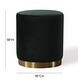 preview thumbnail 4 of 2, Opal Green Velvet Ottoman