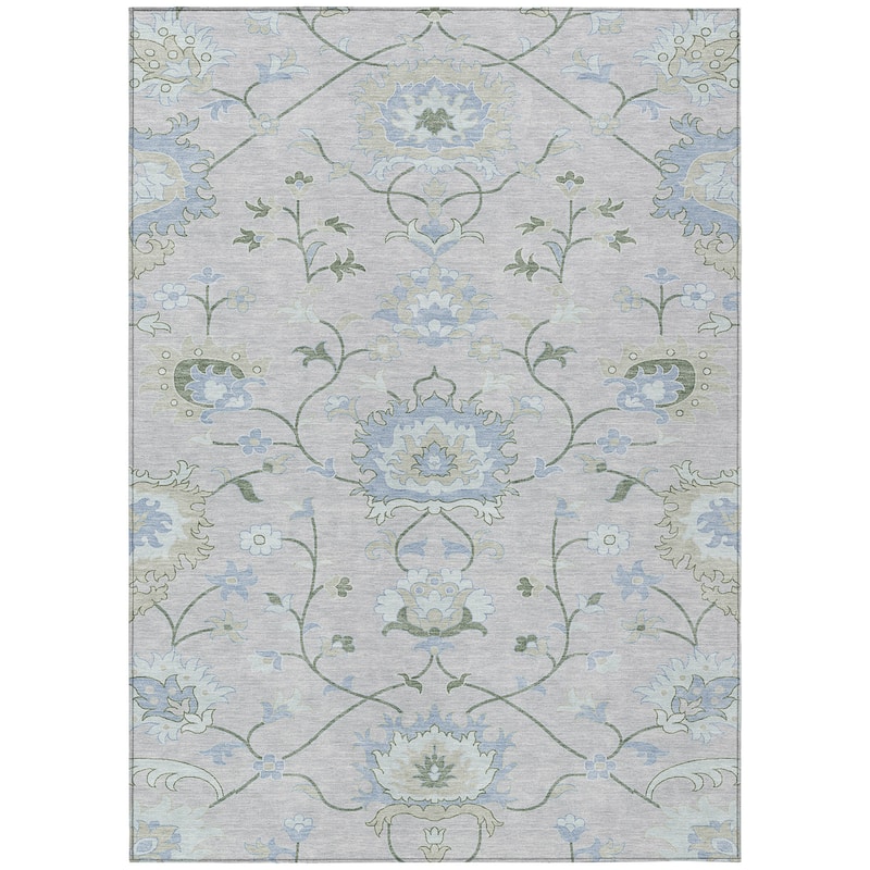 Machine Washable Indoor/ Outdoor Traditional Serena Chantille Rug