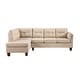 Modern Linen Sectional Sofa with Removable Button Tufted Back Seat ...