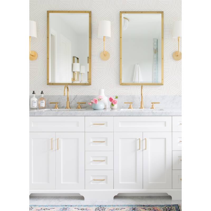 A-Street Prints Helene Pink Geometric Lines Wallpaper