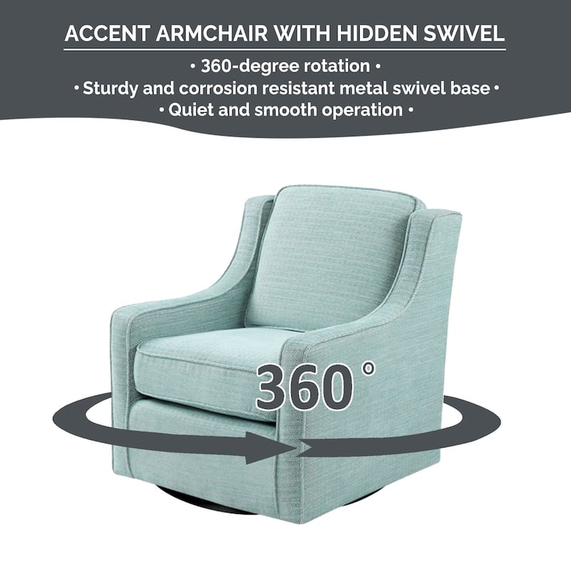 Madison Park Harris Upholstered Swivel Armchair