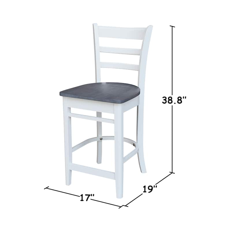 International Concepts Solid Wood Emily Dining Stool