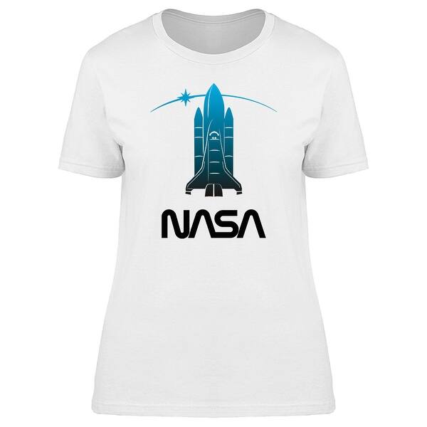 Shop Space Nasa Blue Spaceship Icon Women S T Shirt On Sale Overstock 28040290
