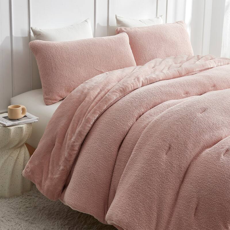 Cardigan Knit - Coma Inducer® Oversized Comforter Set - Soft Pink