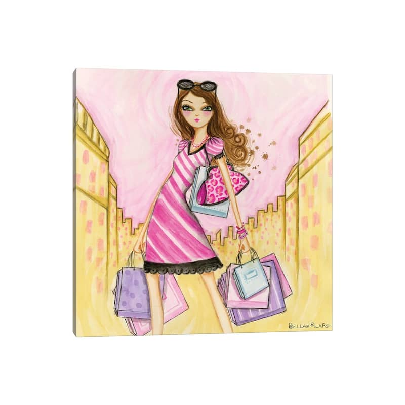 iCanvas "Spring Into Shopping Shopaholic" by Bella Pilar Canvas Print