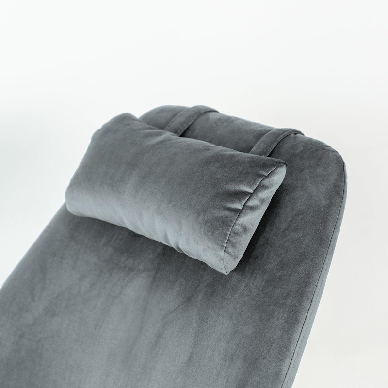 GDFStudio - Chelsea Modern Velvet Rocking Chair with Comfortable Foam Seat & Sturdy Frame for Living Room, Bedroom & Nursery