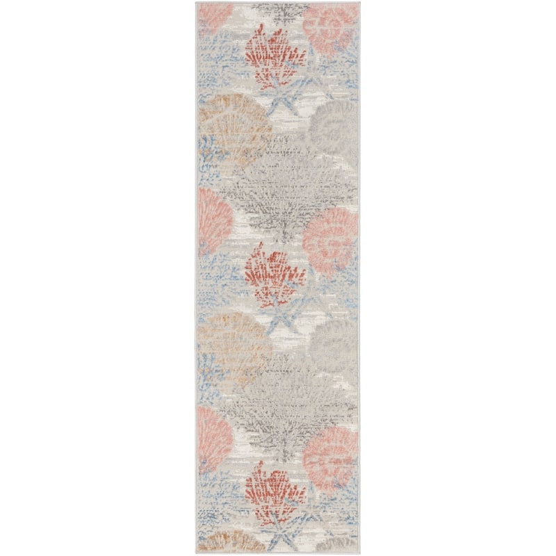 Nourison Pompeii Coastal Beach Shells and Coral Area Rug - 2' 3" x 7' 6" - Multicolor