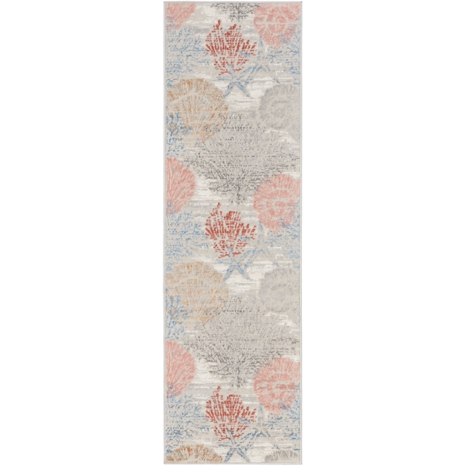 Nourison Pompeii Coastal Beach Shells and Coral Area Rug