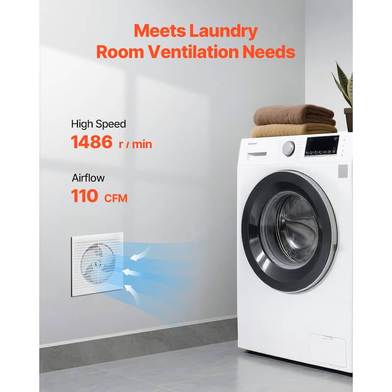 6 Inch Through The Wall Ventilation Fan 110 CFM Exhaust Fan AC Motor