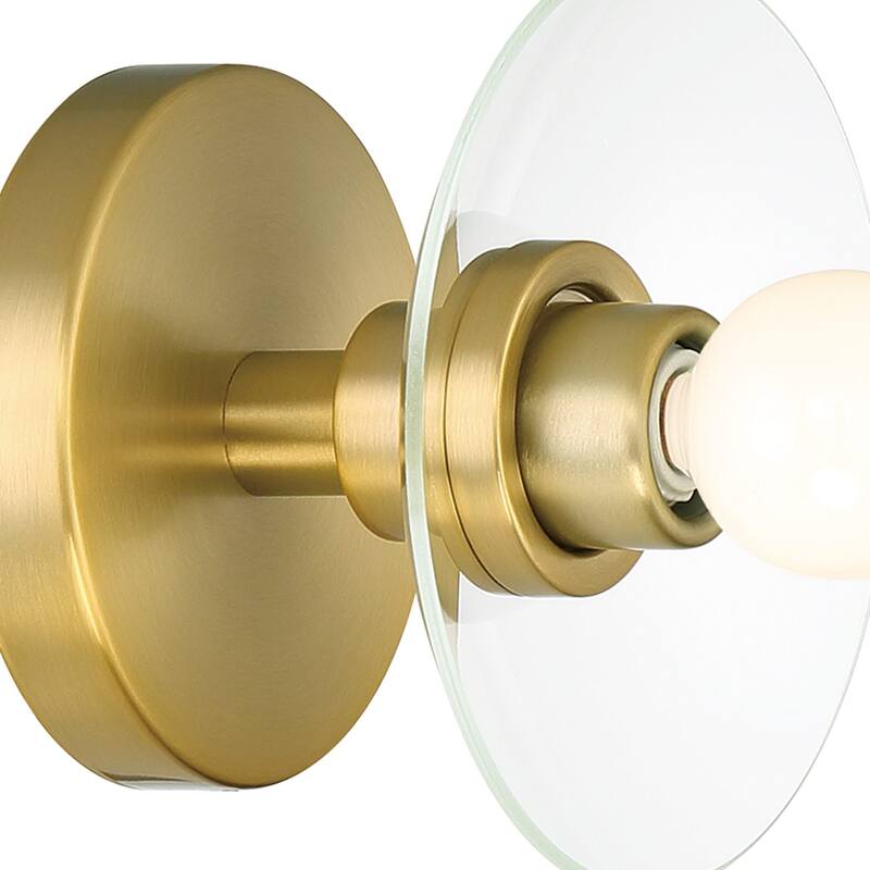 Litto 6 in. 1-Light Brushed Gold Modern Wall Sconce Light
