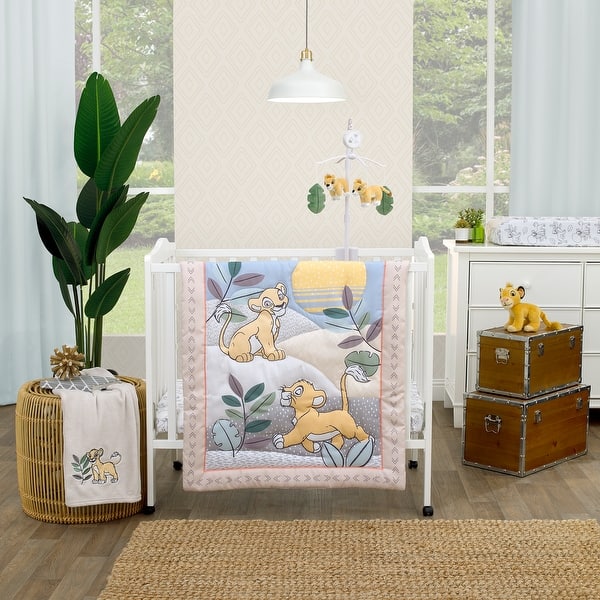 slide 2 of 5, Disney Lion King Leader of the Pack 3 Piece Nursery Mini Crib Bedding Set
