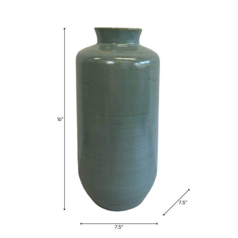Decorative Vase - Green Ceramic Minimalist