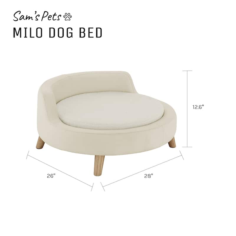 Milo 31'' Dog Bed In Ivory - 31