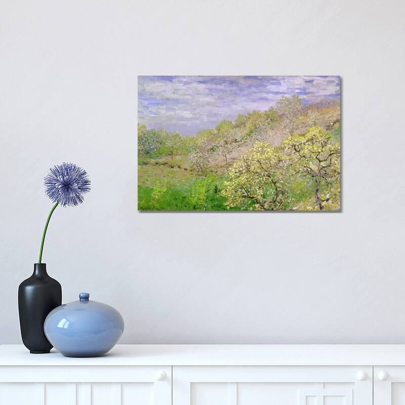 iCanvas "Trees in Blossom" by Claude Monet Canvas Print - 12x18x1.5