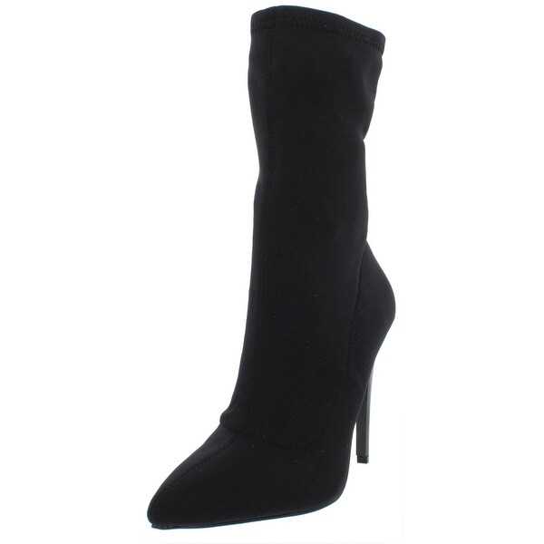 Womens Ankle Heels Shoes Fog Unwearing Socks Spring Point Toe Booties