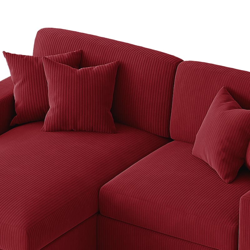 Oversized L-shaped Modular Sectional Sofa with Chaise Lounge