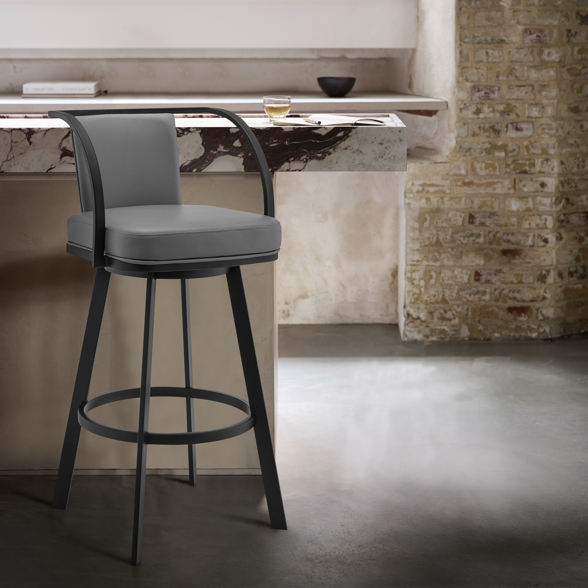 Amador upholstered swivel sales bar & counter stool