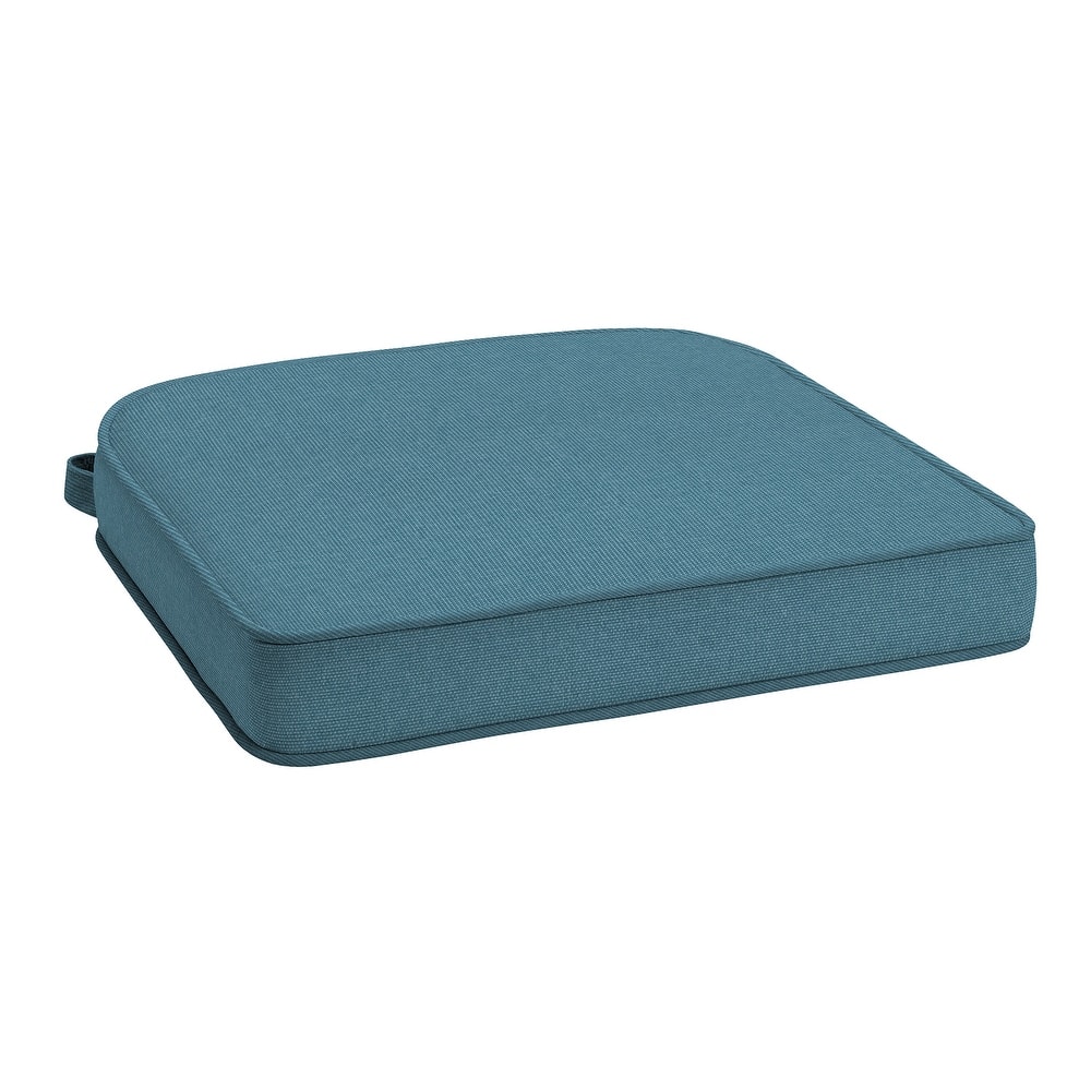 ARDEN Foam Outdoor Double Welted Round Back Seat Cushion, 20 x 19
