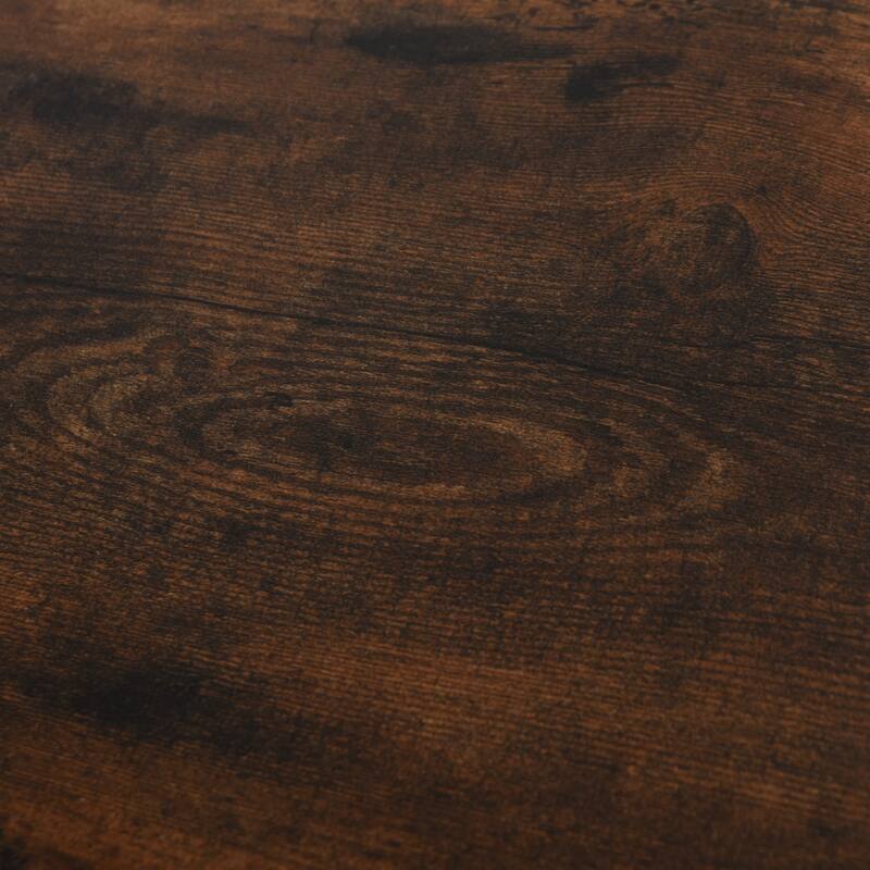 3-Tier Console Table Industrial Style Storage Metal Wooden Shelf with a Robust Multi-Functional Design & Adjustable Feet, Black