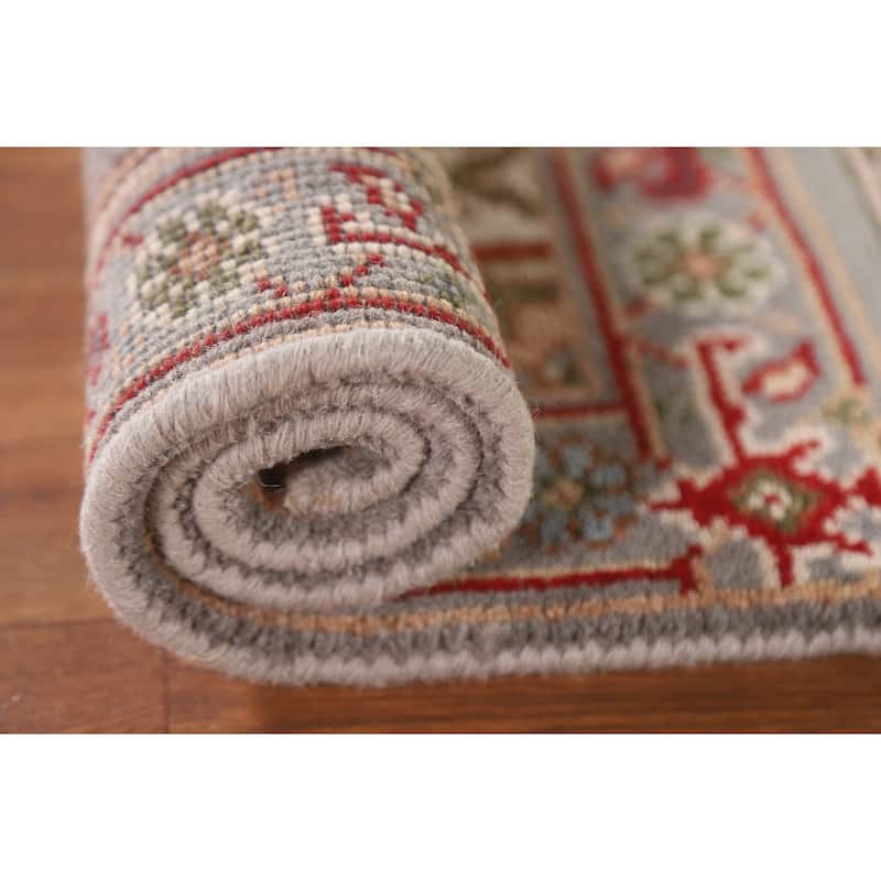 Geometric Grey Heriz Serapi Oriental Area Rug Handmade Wool Carpet - 2'0"x 3'0"