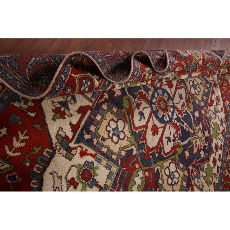 Heriz Serapi Oriental Area Rug Handmade Wool Carpet - 8'5"x 11'11"