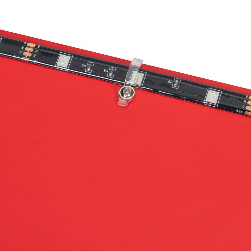 Full Size High Loft Bed, LED Loftbed Frame with Height Adjustable Desk, Wooden Storage Loft Bed with Wardrobe and Shelves