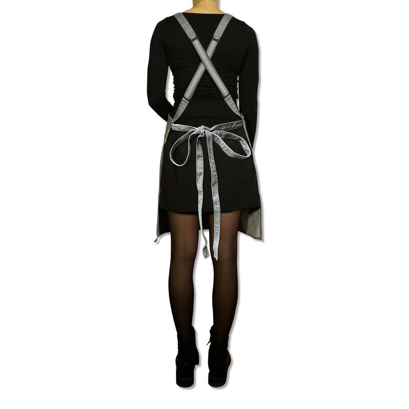 Suspender Style Apron - Grey