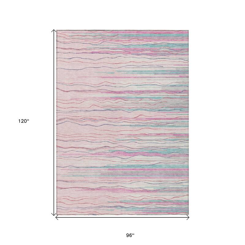 HomeRoots Striped Transitional Rectangle Outdoor Rug
