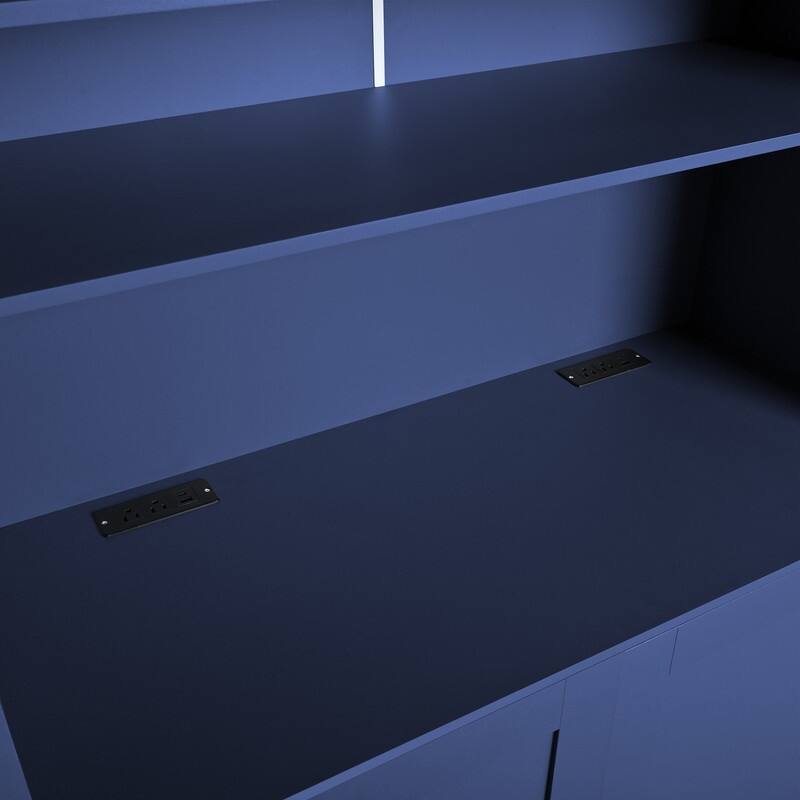 Modern 80.1" Tall Freestanding Kitchen Pantry Cabinet with Adjustable Shelves and 2 Power Outlets