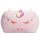 preview thumbnail 29 of 94, Animal Bean Bag Chair for Kids, Soft Cozy Animal Chair for Bedrooms Large - 24 inch - Pink Unicorn