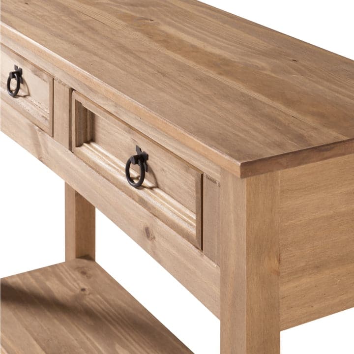 Wood Hall Table Console 2 Drawers Corona | Furniture Dash - N/A