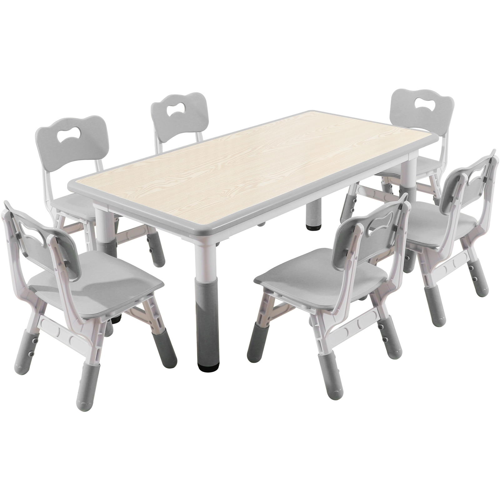 YUKOOL Kids Table and Chair Set - Multi-Functional, Adjustable Height, Ergonomic Design, HDPE Material