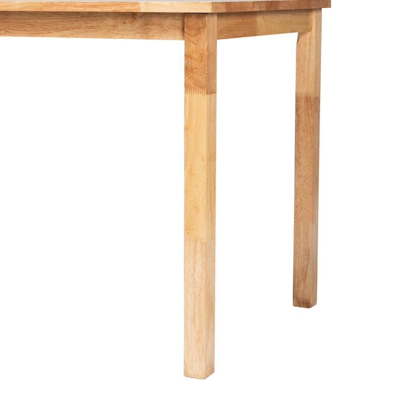 Eveline Modern Natural Brown Finished Wood 43-Inch Dining Table
